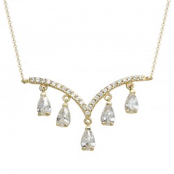 Female gold necklace 14K