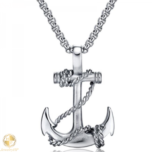 Male necklace with anchor