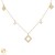 Female gold necklace rhombus 