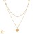 Gold double necklace ICXCNIKA with pearls