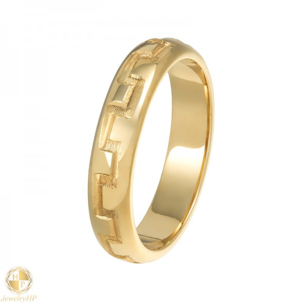 Gold pair wedding ring 