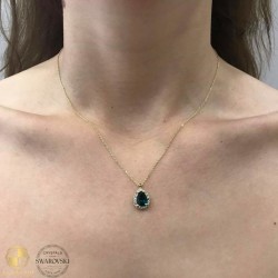 Necklace teardop with Swarovski crystals