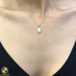 Golden plated necklace with Swarovski gemstone