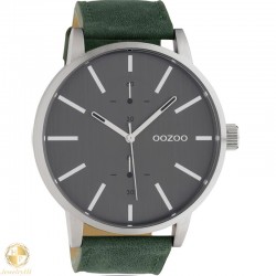 OOZOO ανδρικό ρολόι με πράσινο δερμάτινο λουρί W4107C10500