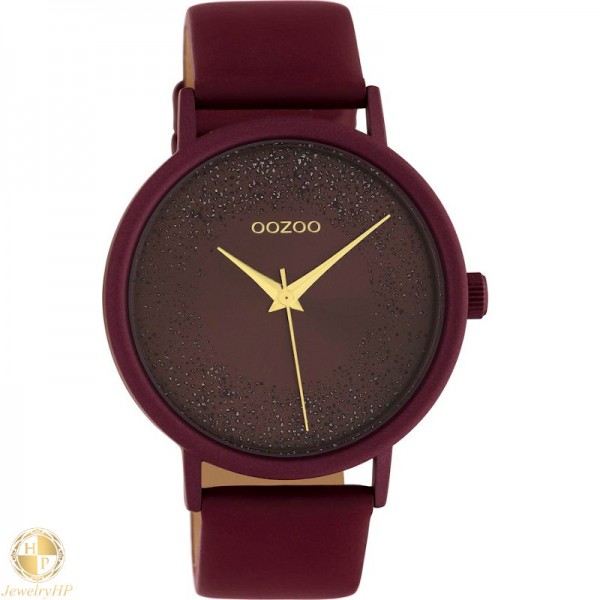 OOZOO γυναικείο ρολόι με δερμάτινο λουρί W4107C10584