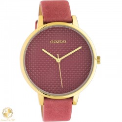 OOZOO γυναικείο ρολόι με δερμάτινο λουρί W4107C10591